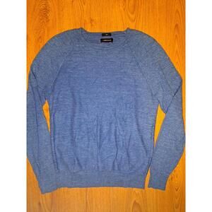 J Crew Jeans Crew Neck Sweater Mens Small Blue 100% Cotton